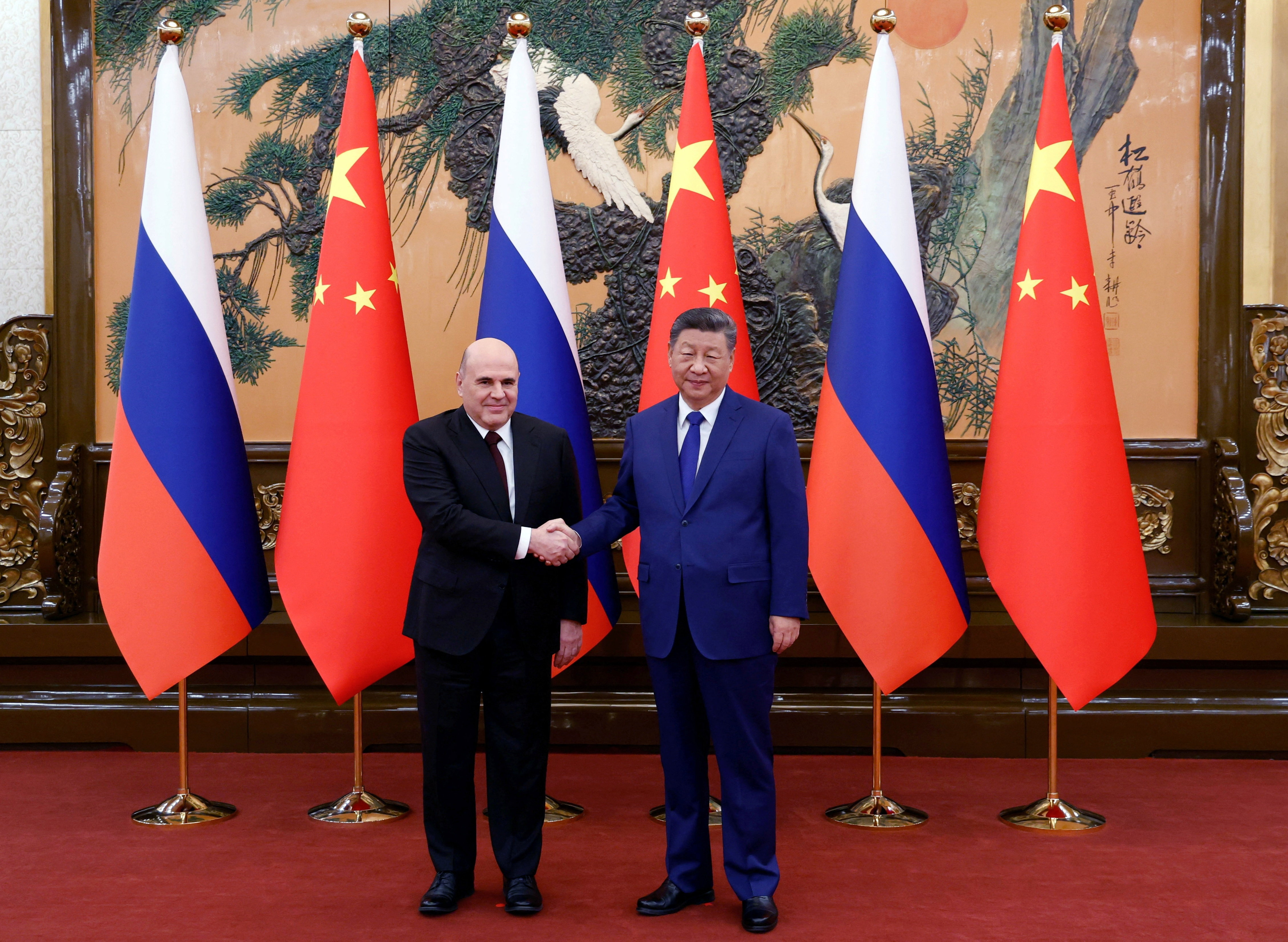 Russian Prime Minister Mishustin and Chinese President Xi meet in Beijing