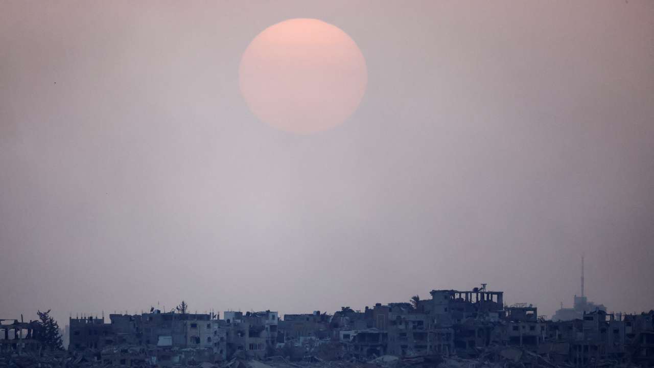 The sun sets over Gaza, amid the Israel-Hamas conflict