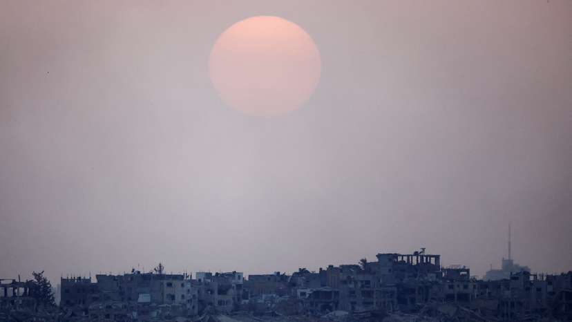 The sun sets over Gaza, amid the Israel-Hamas conflict