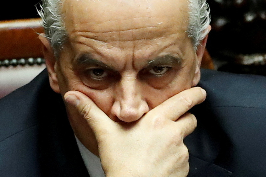 FILE PHOTO: Italian Interior Minister Matteo Piantedosi addresses lower house of Parliament, in Rome