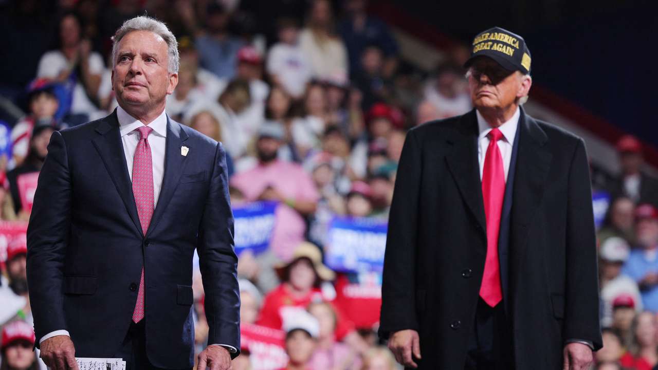 FILE PHOTO: Republican presidential nominee and former U.S. President Trump holds a rally at Atrium Health Amphitheater in Macon, Georgia
