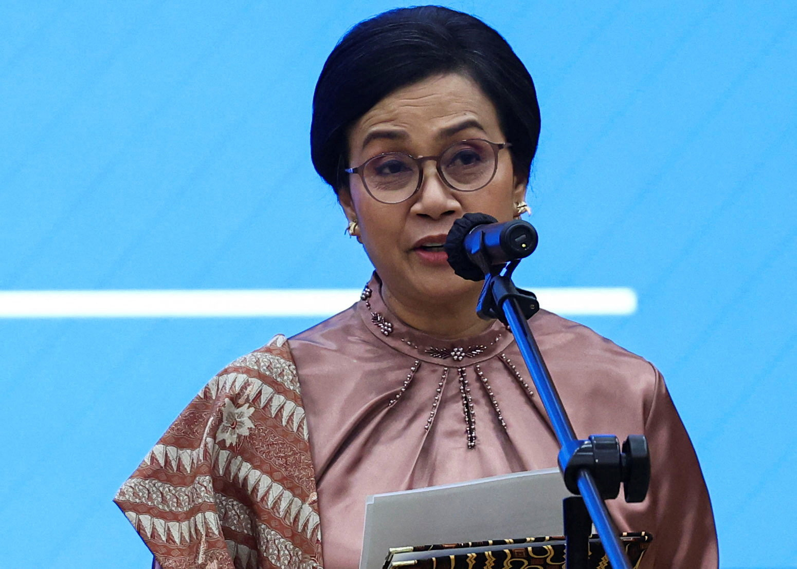 Indonesia's finance minister handover ceremony in Jakarta