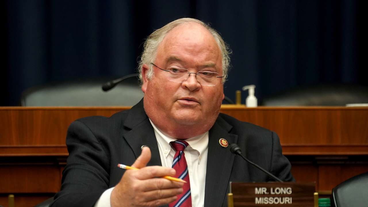 Rep. Billy Long (R-MO) asks questions to Dr. Richard Bright during a House Energy and Commerce Subcommittee on Health hearing in Washington