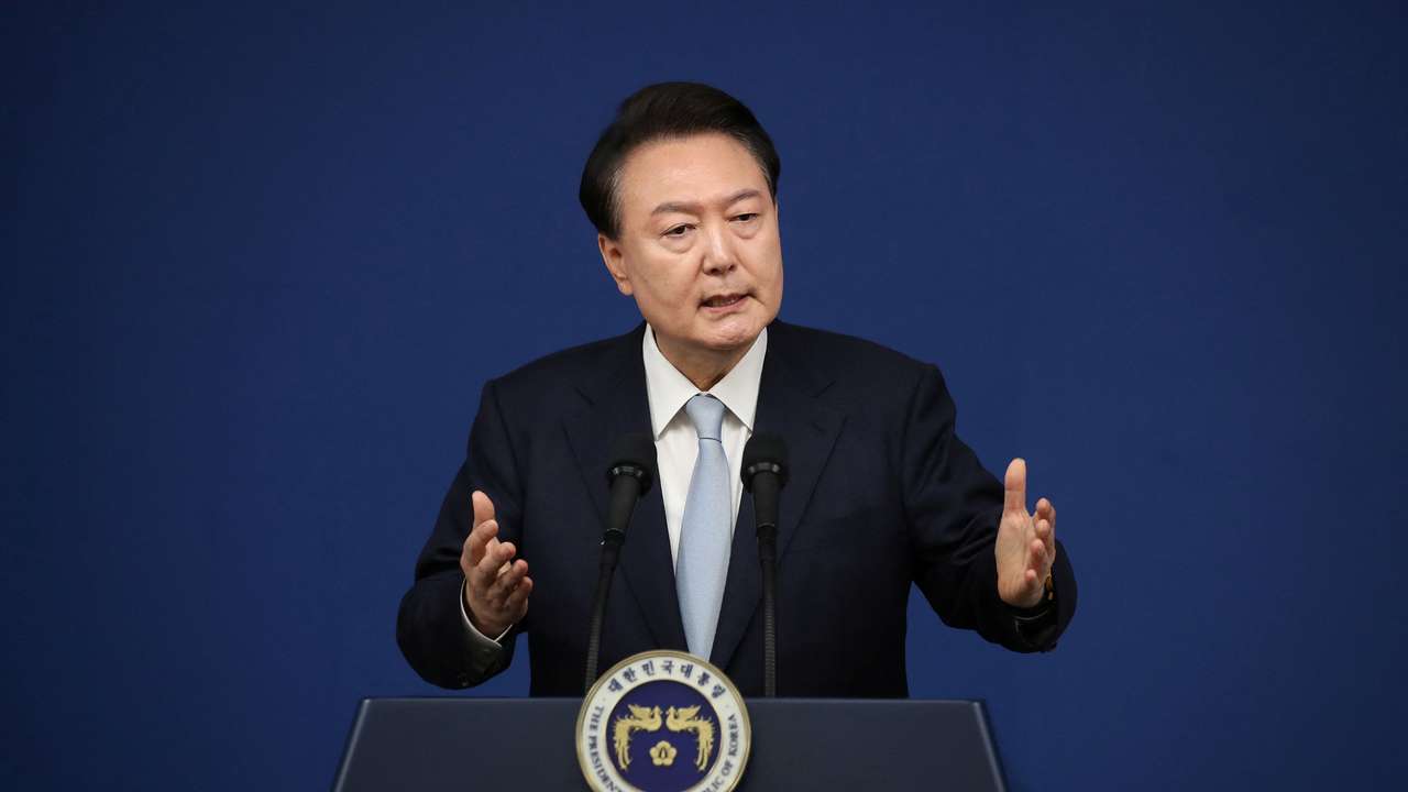 South Korean President Yoon Suk-yeol Holds Briefing On State Affairs
