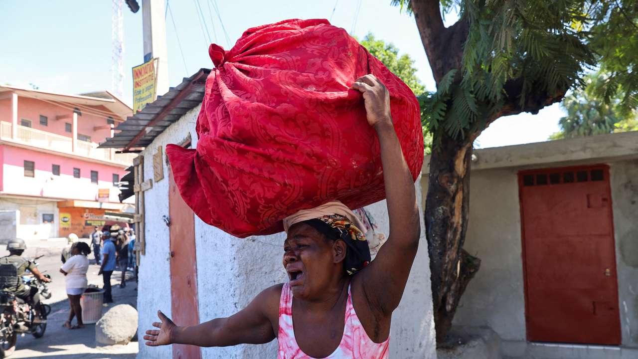 Haitians flee homes from gang violence, in Port-au-Prince