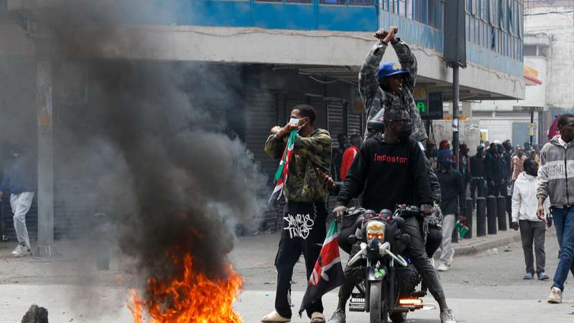 Anti-government protests against the imposition of tax hikes by the government in Nairobi