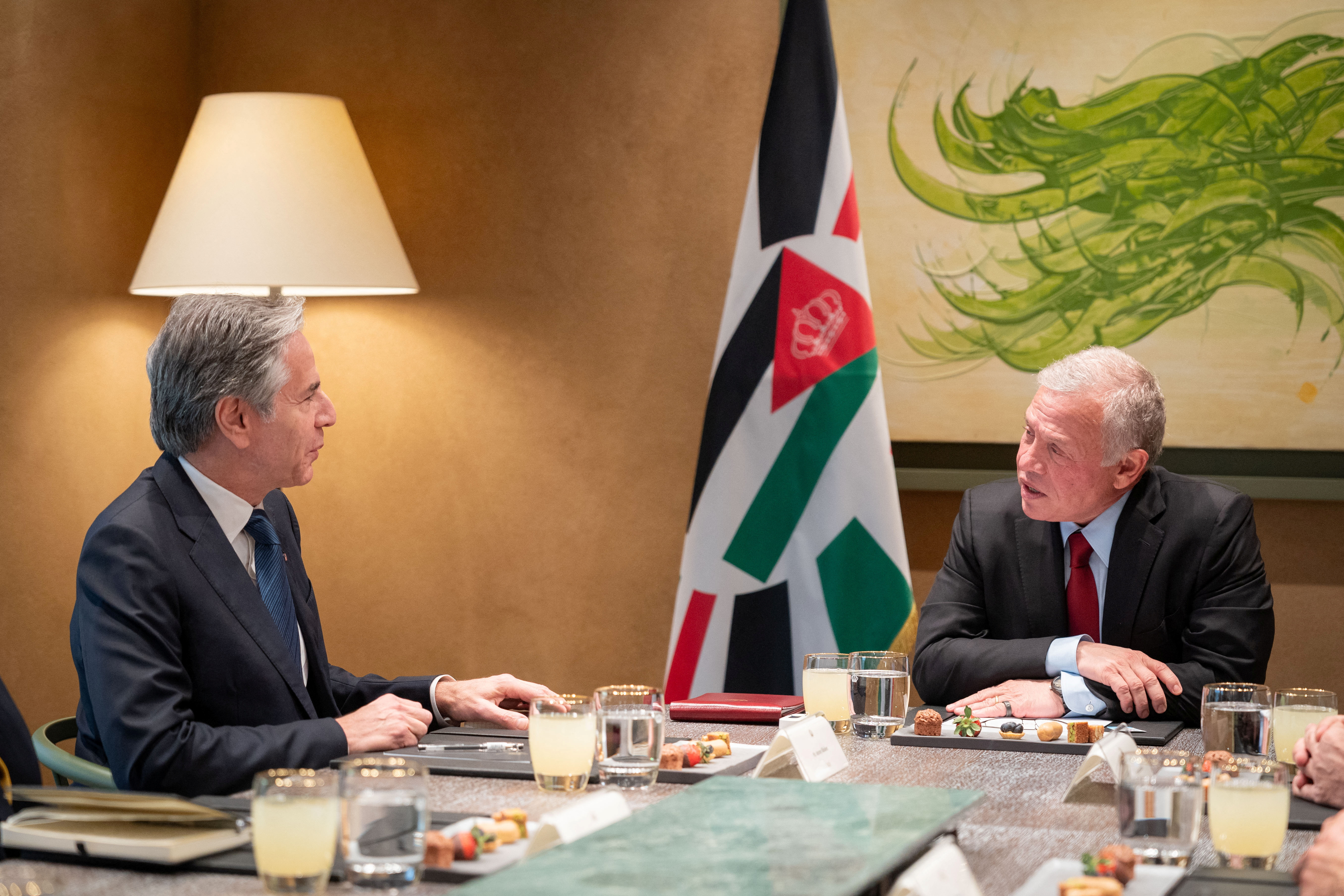 U.S. Secretary of State Antony Blinken meets with Jordan's King Abdullah in Aqaba