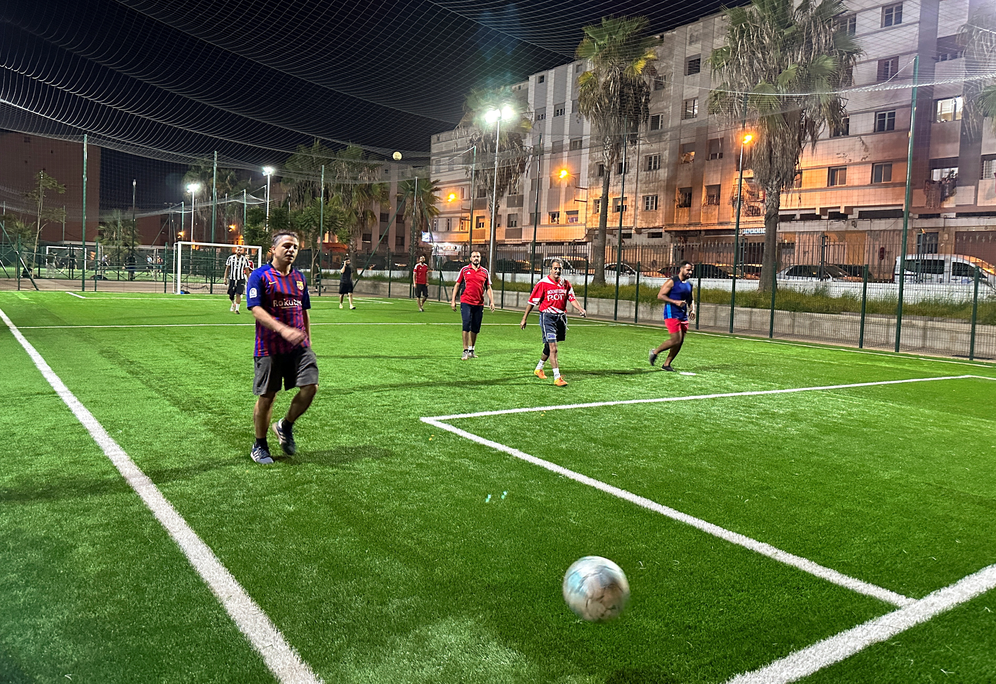 People play soccer in Casablanca
