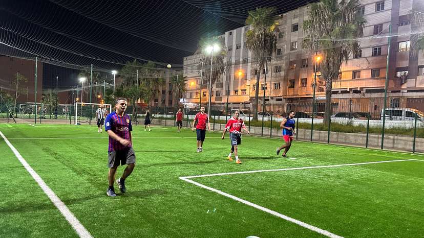 People play soccer in Casablanca