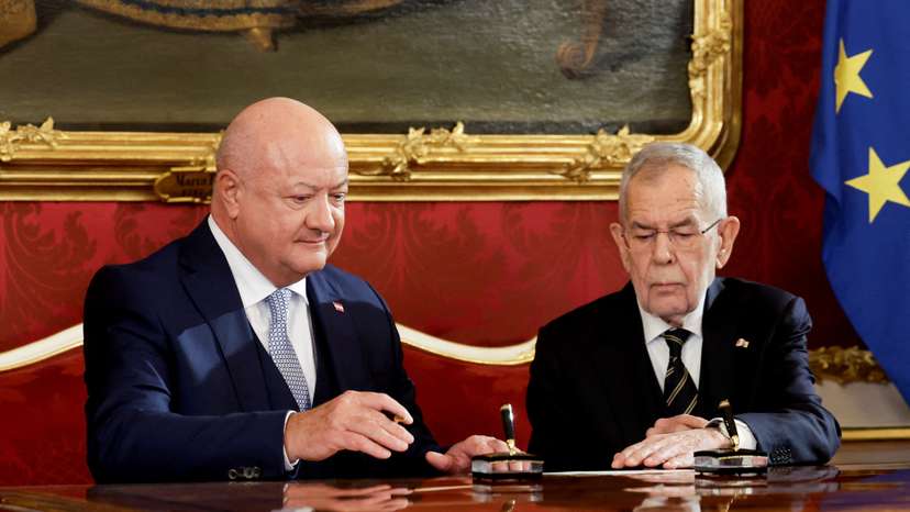 Swearing-in ceremony of Austria's new government, in Vienna