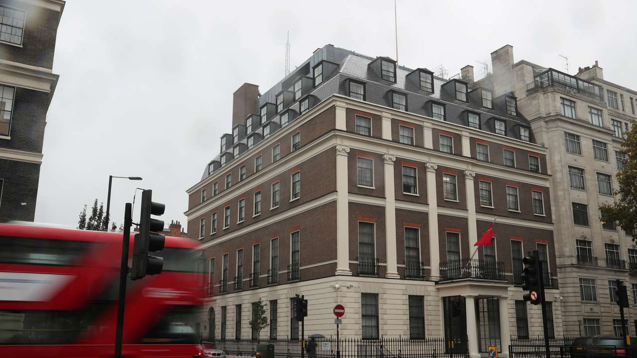 General view of the Chinese Embassy in London