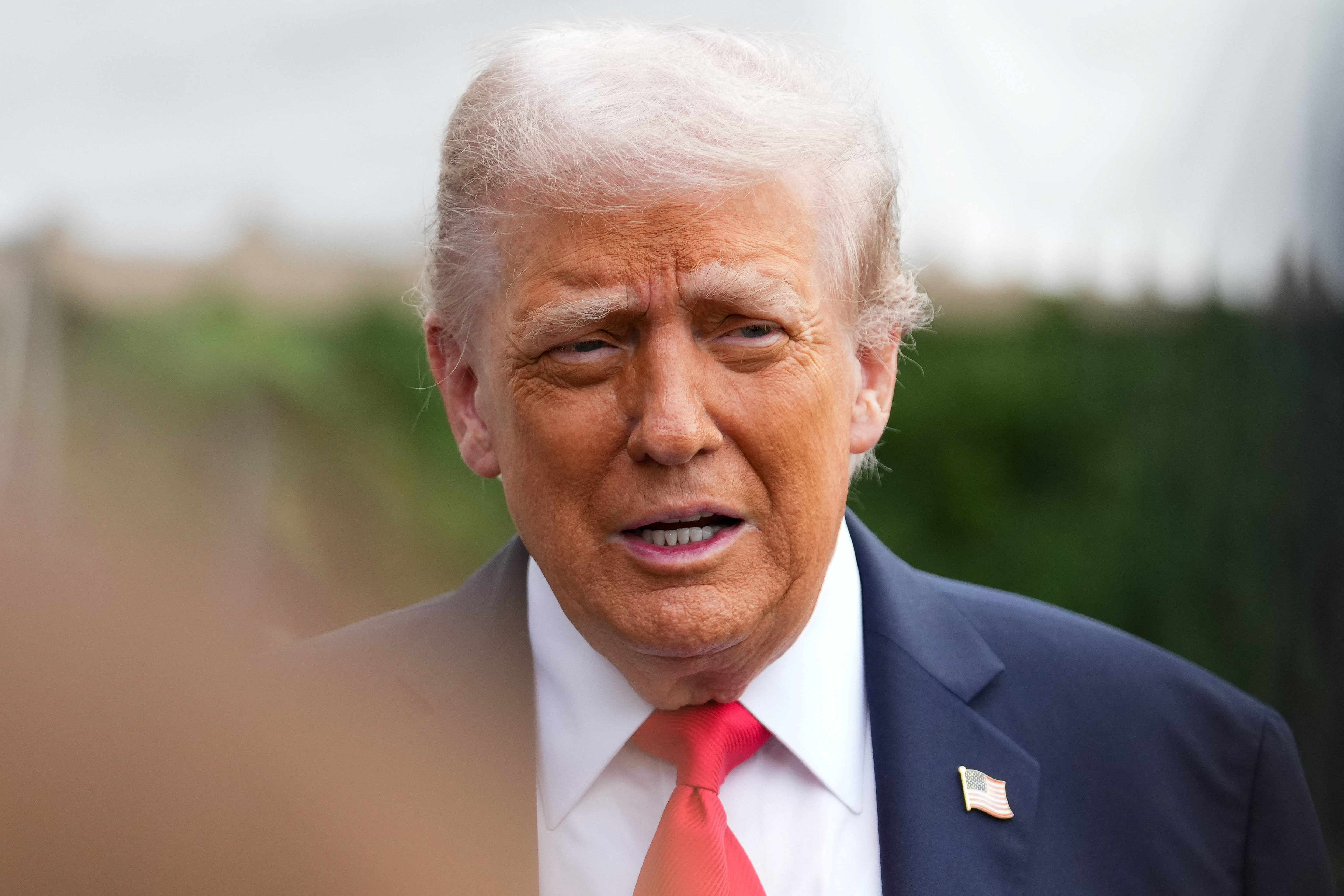 U.S. President Trump departs for a state visit to Britain