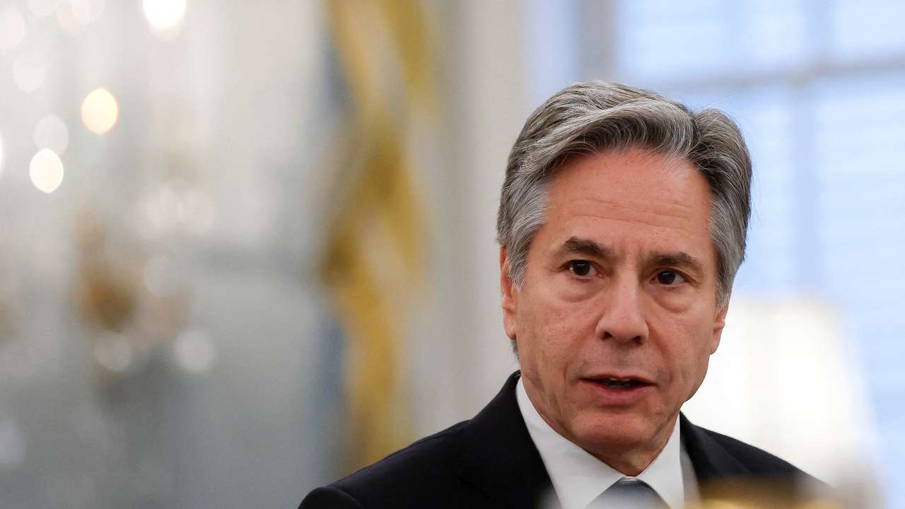 FILE PHOTO: U.S. Secretary of State Antony Blinken meets with human rights leaders at the State Department in Washington