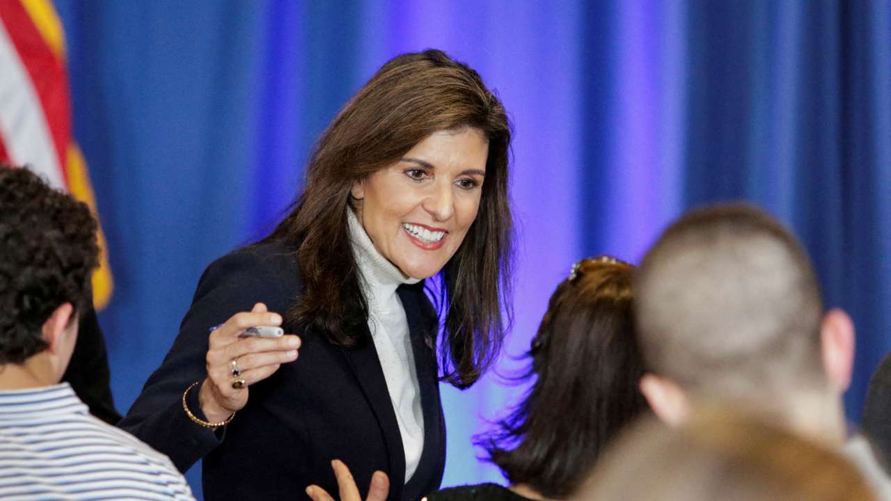 FILE PHOTO: Republican presidential candidate Nikki Haley holds rally in Portland