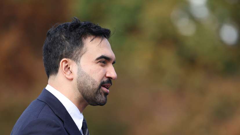 New York City mayor-elect Zohran Mamdani holds a press conference in the Queens borough of New York City