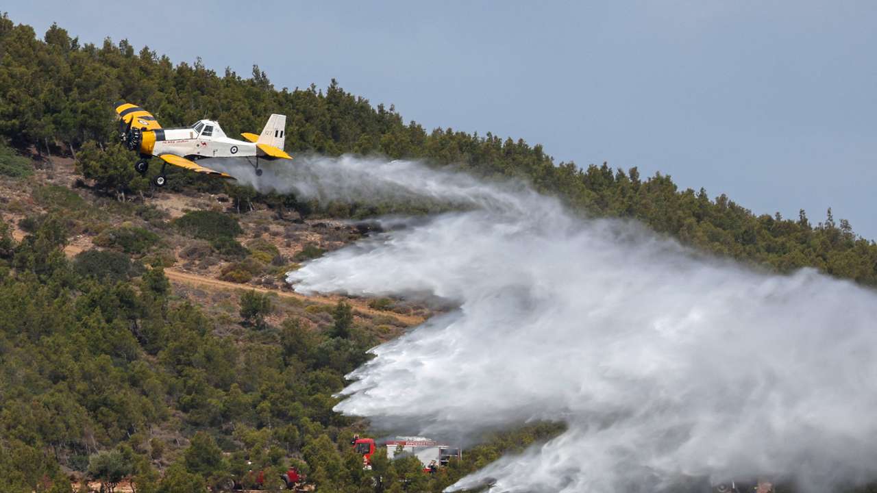 Greek fire brigade conducts a wide scale readiness training exercise, in Lavrio