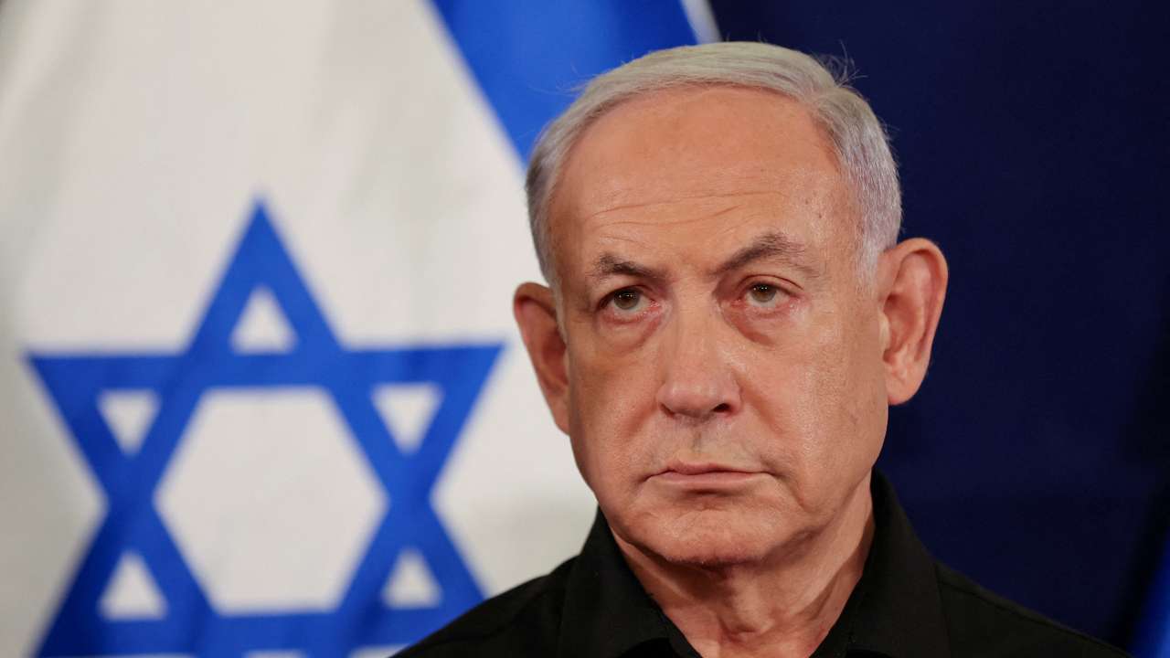 Israeli Prime Minister Netanyahu holds a press conference in Tel Aviv