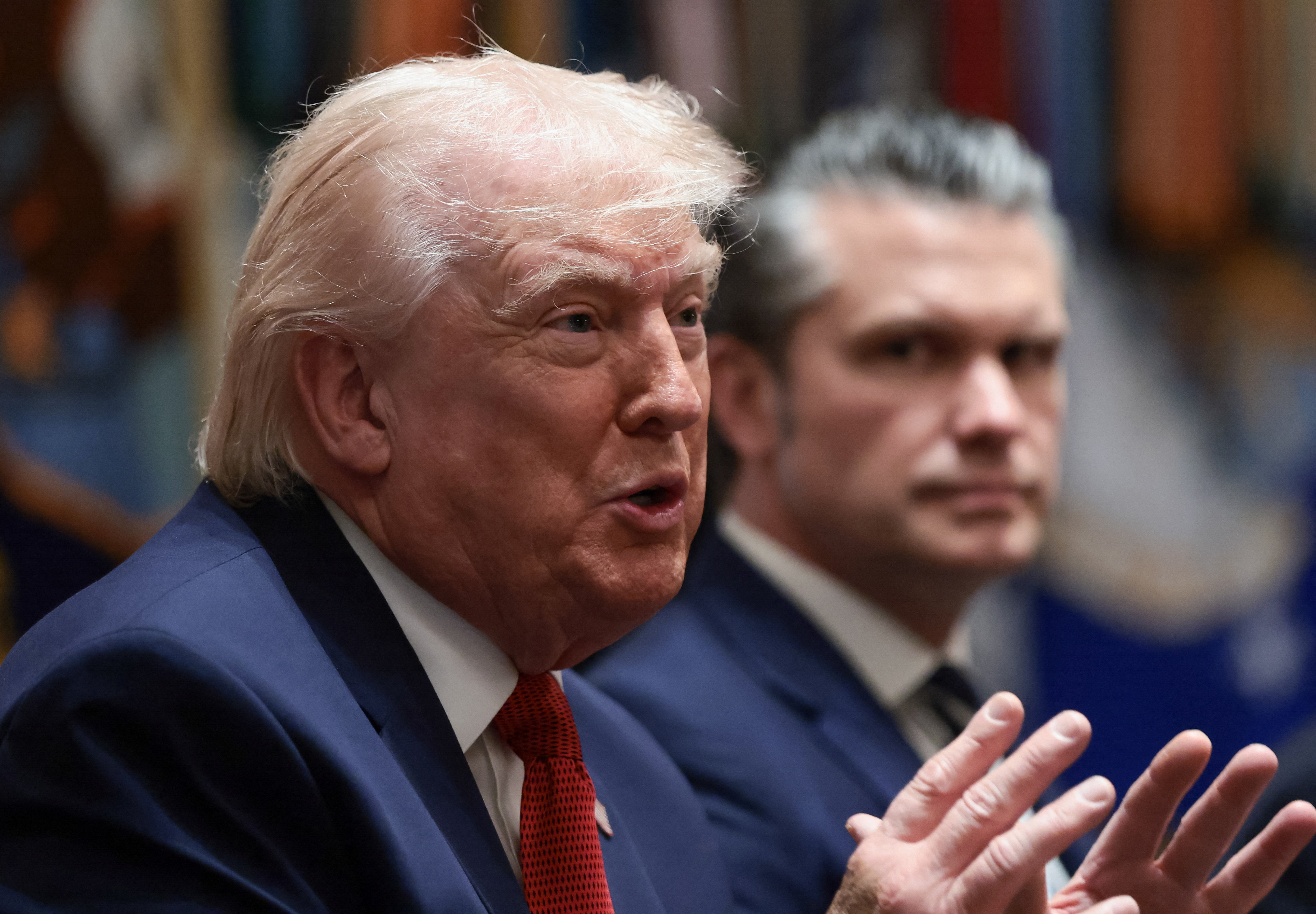 U.S. President Donald Trump holds a cabinet meeting at the White House in Washington