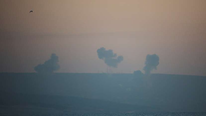 FILE PHOTO: Smoke rises in Lebanon, as seen from Tyre