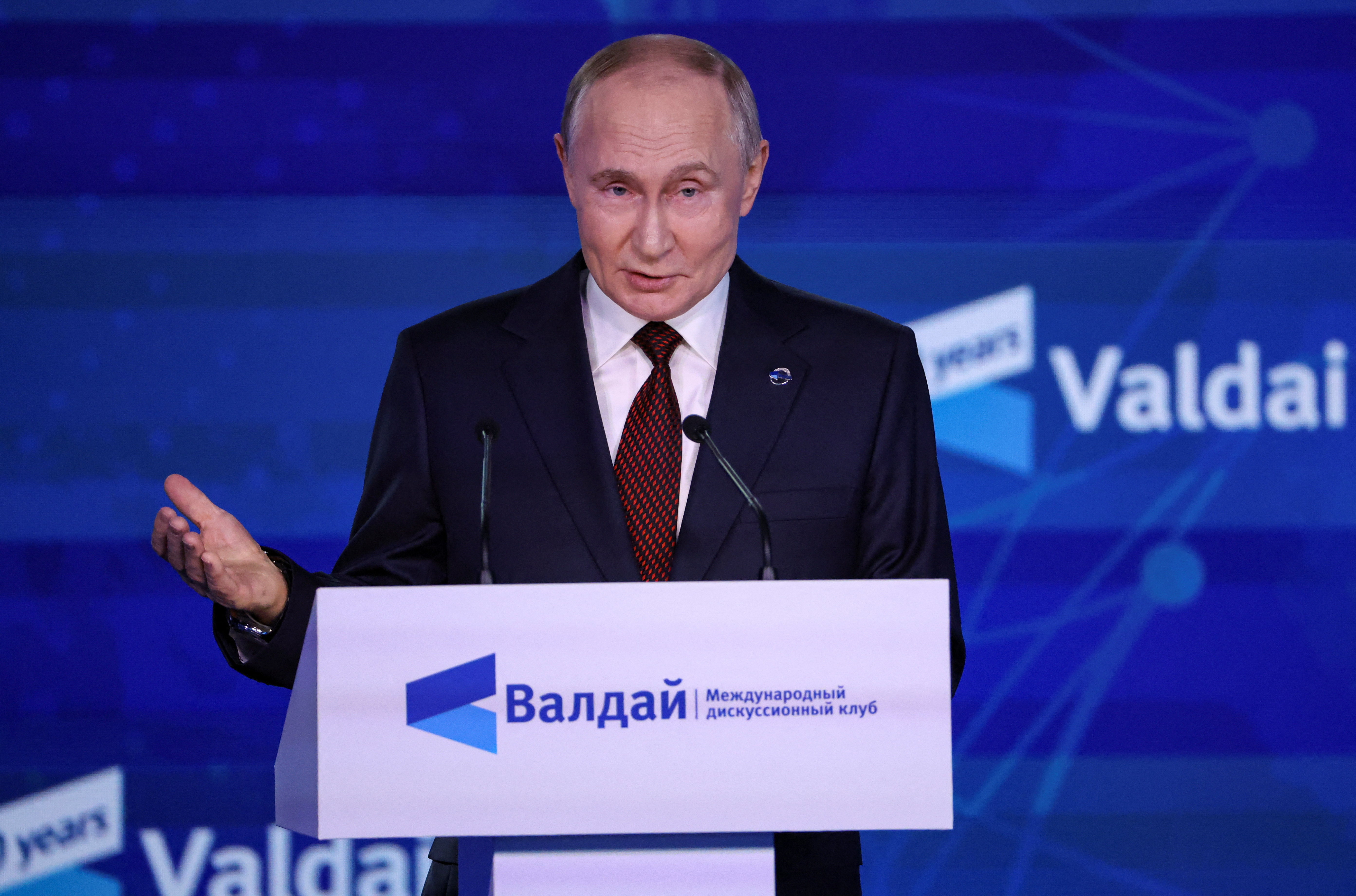 Russian President Vladimir Putin attends Valdai International Discussion Club in Sochi