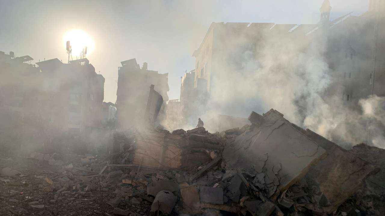 Aftermath of a strike on Beirut's southern suburbs
