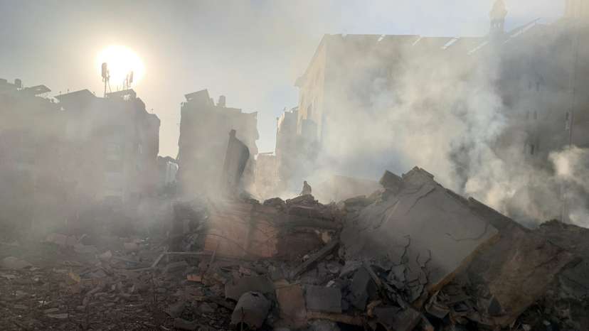 Aftermath of a strike on Beirut's southern suburbs