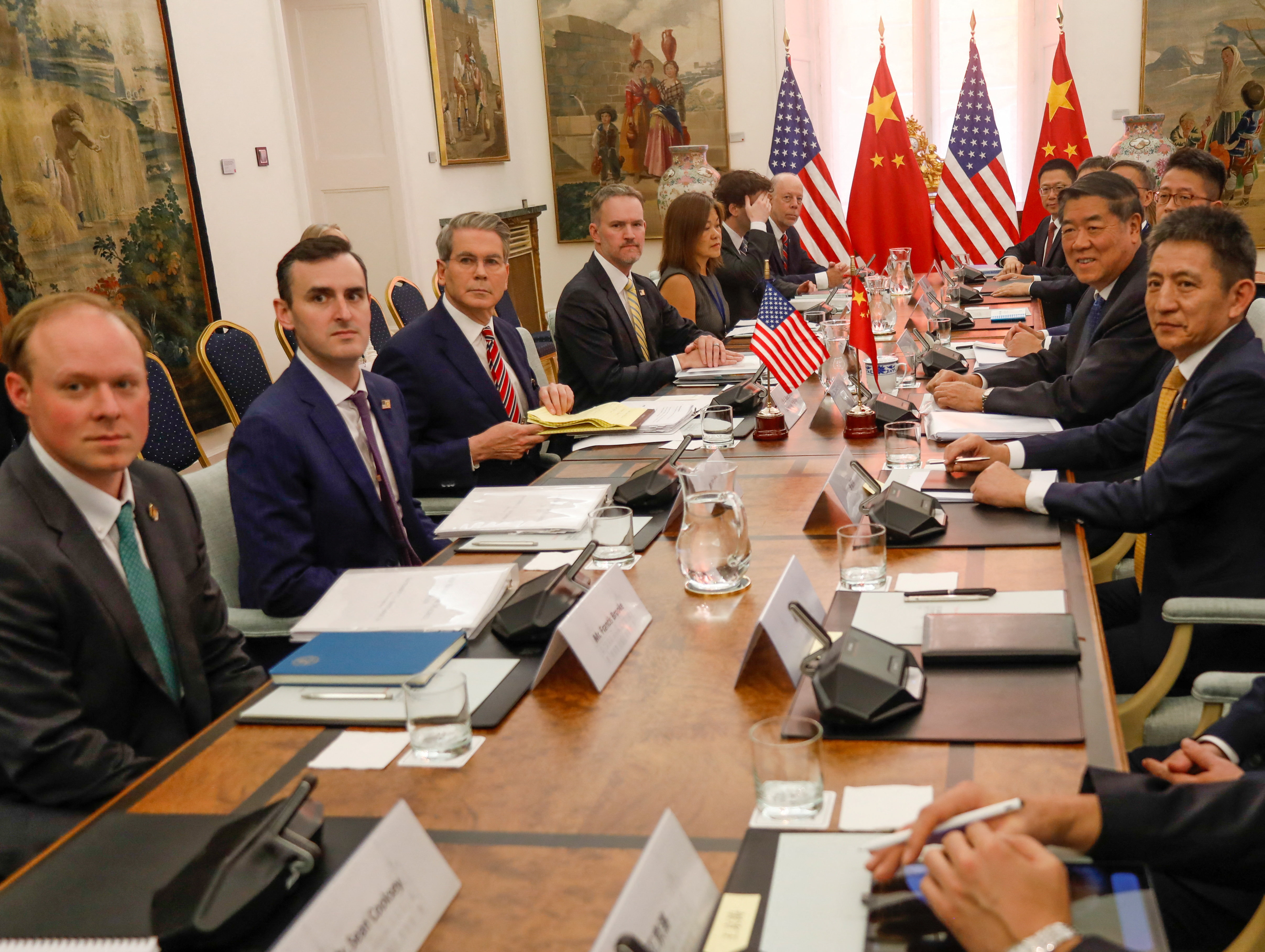 U.S.-China trade and economic talks at Santa Cruz Palace, in Madrid