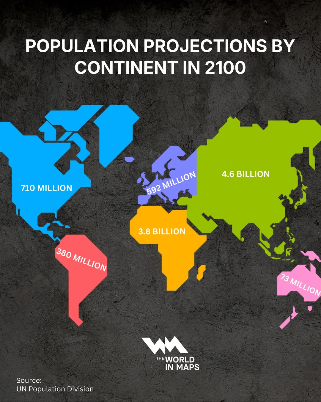 Here is what the world’s population map could look like in 2100