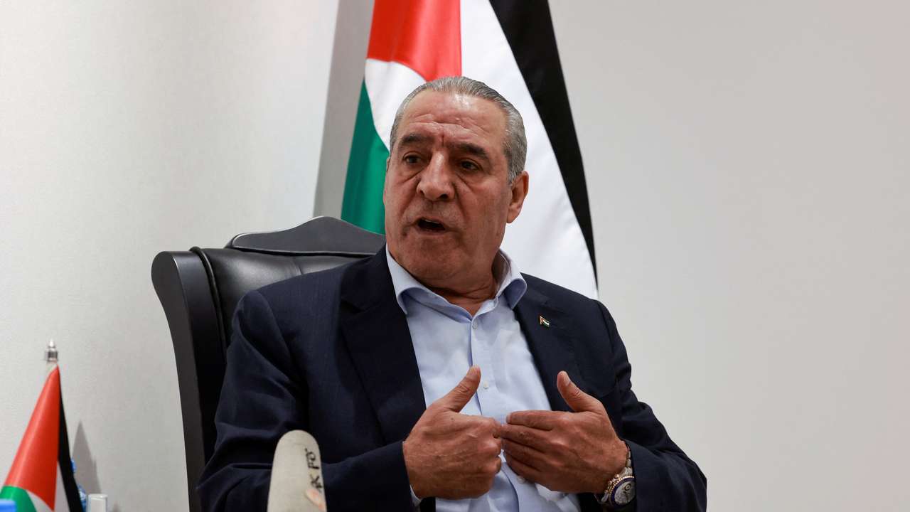 Hussein Al-Sheikh Secretary General of the Executive committee of the PLO speaks at an interview with Reuters in Ramallah in the Israeli-occupied West Bank