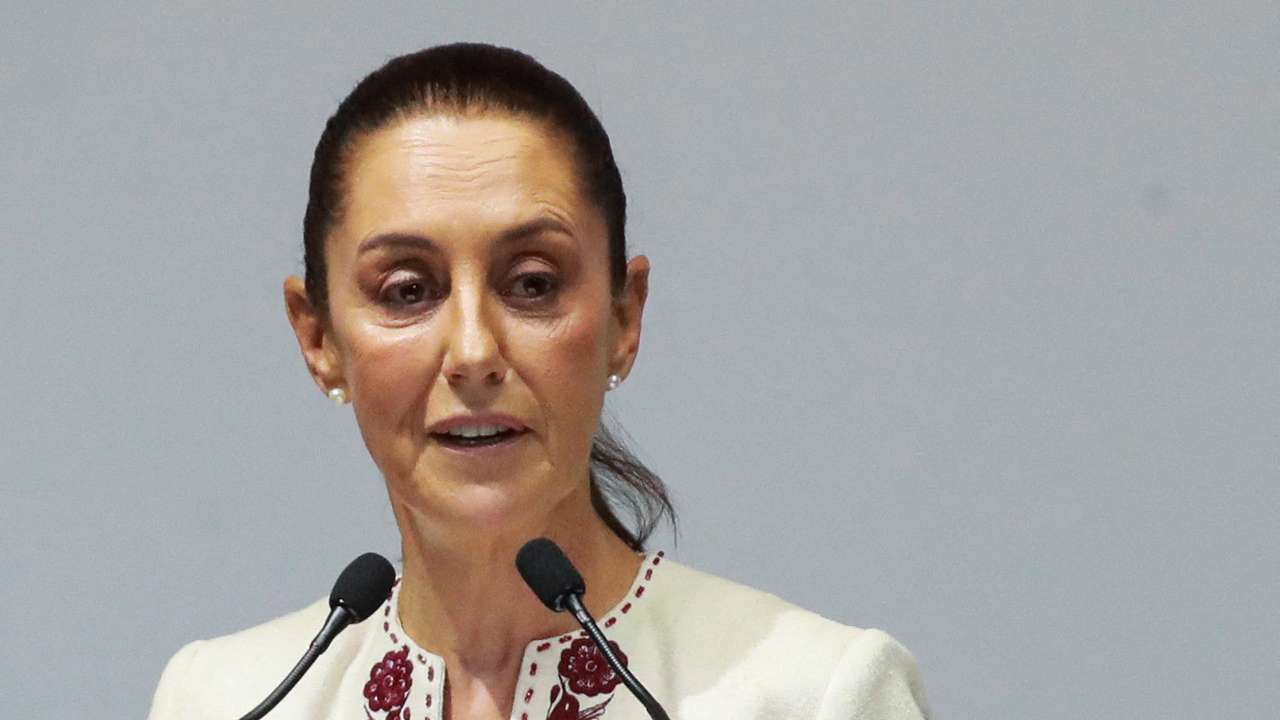 Mexico's President-elect Sheinbaum holds an event with her cabinet members and supporters, after receiving the certificate confirming her victory in the presidential election, in Mexico City