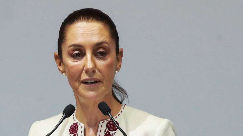 Mexico's President-elect Sheinbaum holds an event with her cabinet members and supporters, after receiving the certificate confirming her victory in the presidential election, in Mexico City