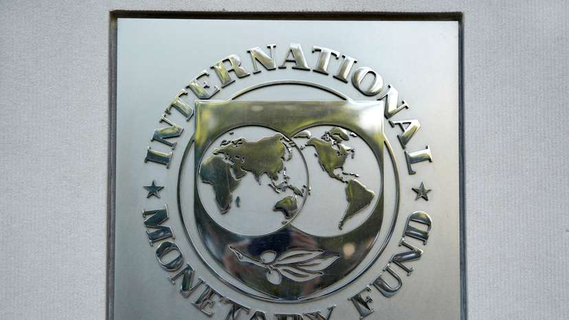 FILE PHOTO: International Monetary Fund logo is seen in Washington