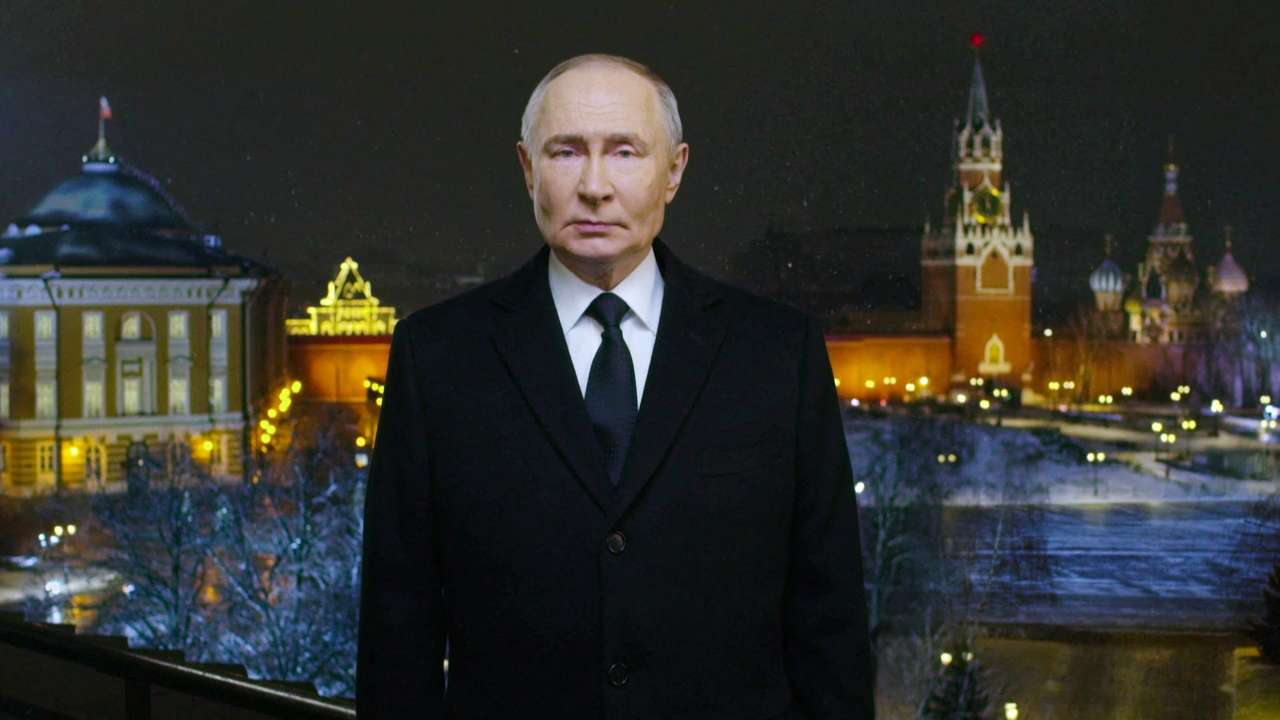 Russian President Putin makes his New Year address to the nation