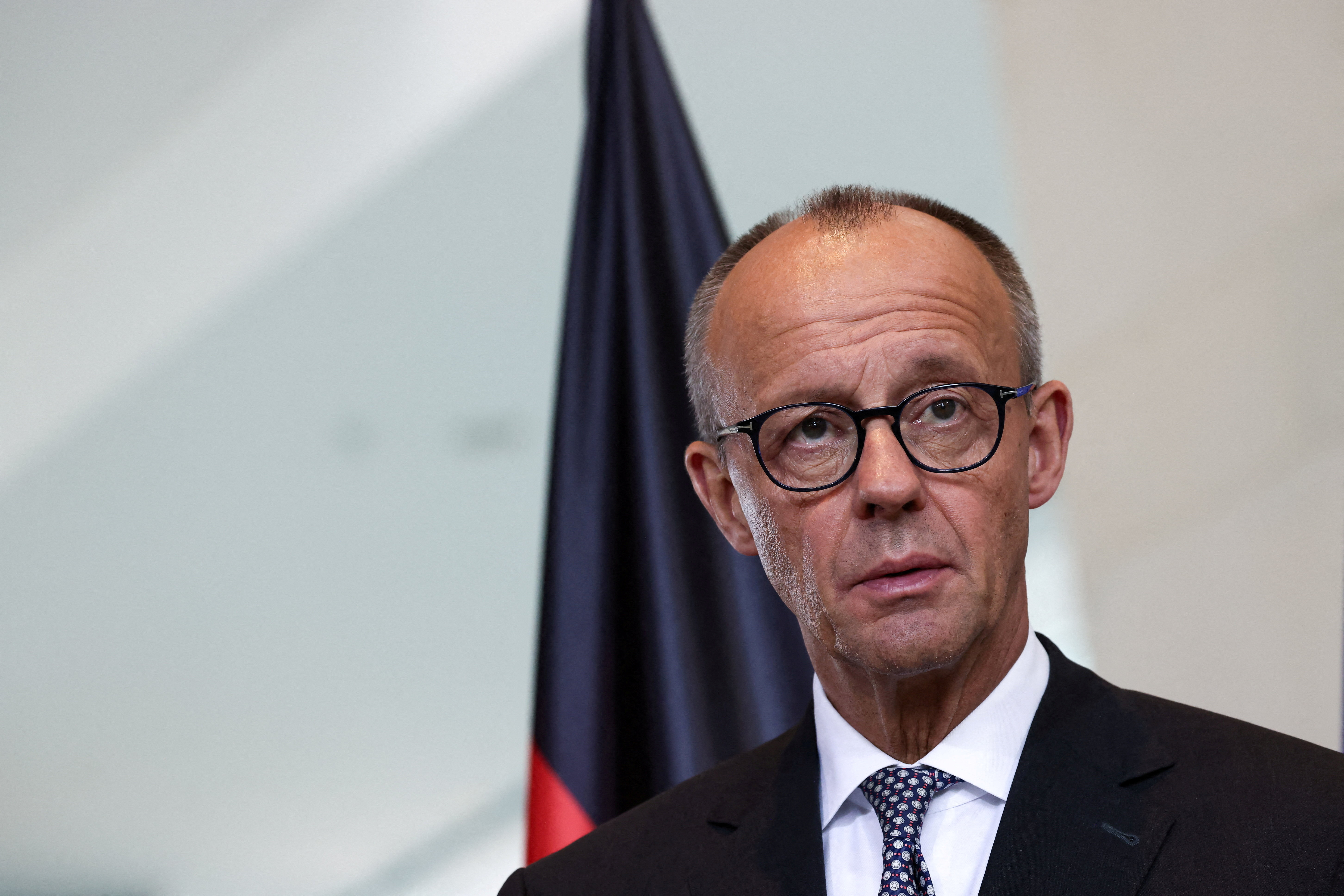 FILE PHOTO: Germany's Merz meets Jordan's King Abdullah in Berlin