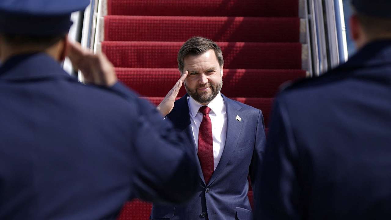 Vice President JD Vance disembarks Air Force Two at Joint Base Andrews