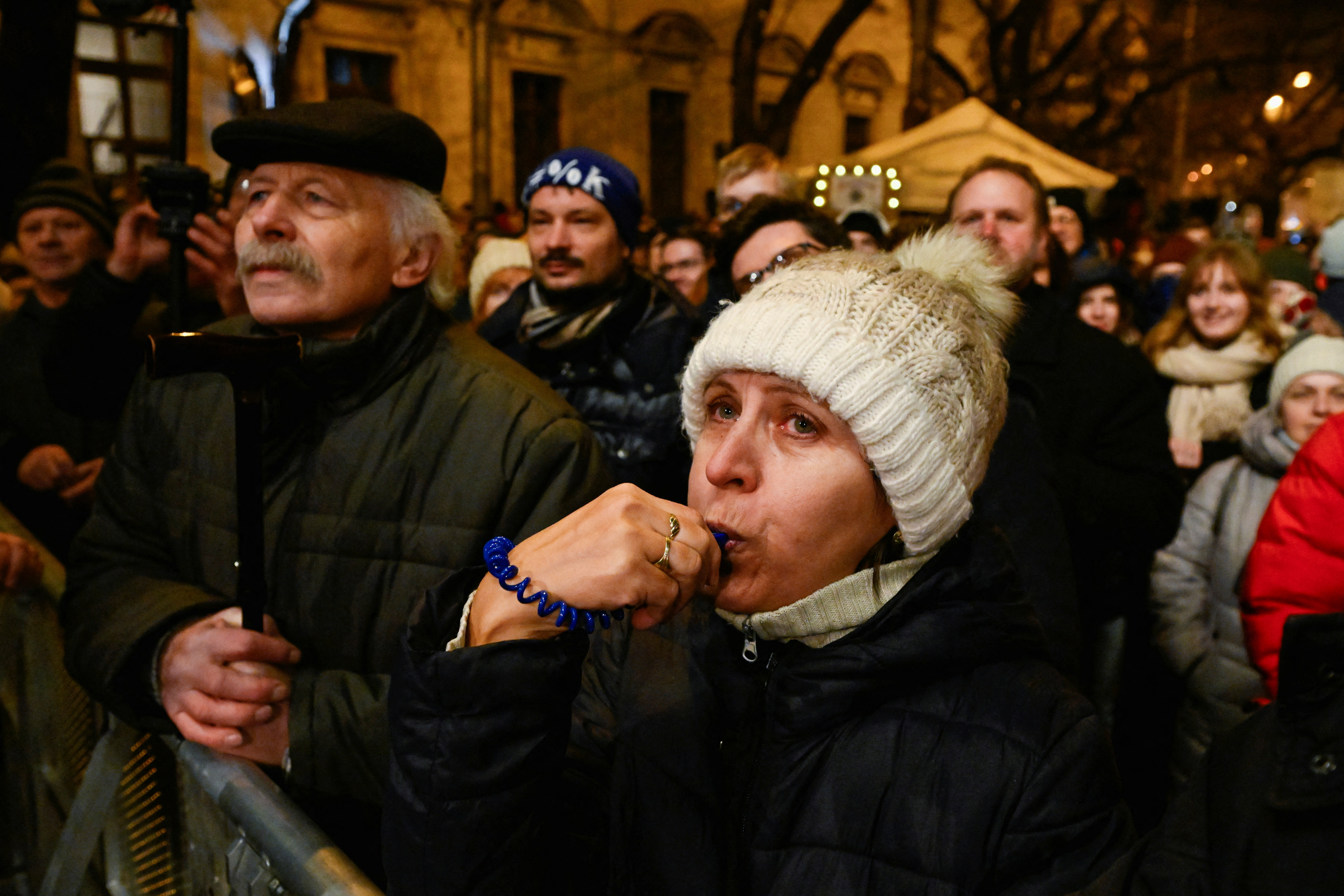 Protest against the government's plan to scrap special prosecutor's office, in Bratislava