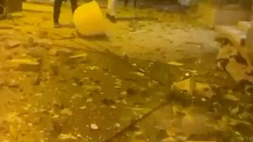 Aftermath of reported Iranian drone strikes in Sitra