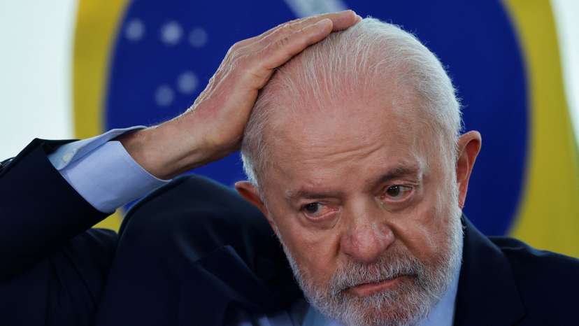 Brazil's President Luiz Inacio Lula da Silva attends a ceremony at the Planalto Palace in Brasilia