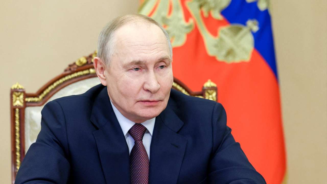 Russian President Putin chairs a Security Council meeting in Moscow
