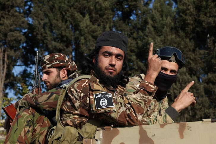 Rebel fighters in Damascus