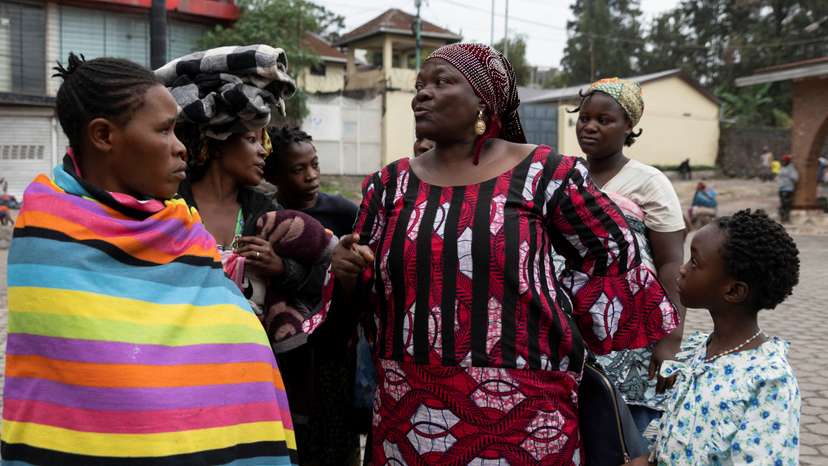 Christians celebrate mass at the Saint Esprit parish in Goma