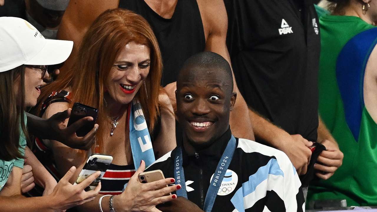 Athletics - Men's 200m Victory Ceremony