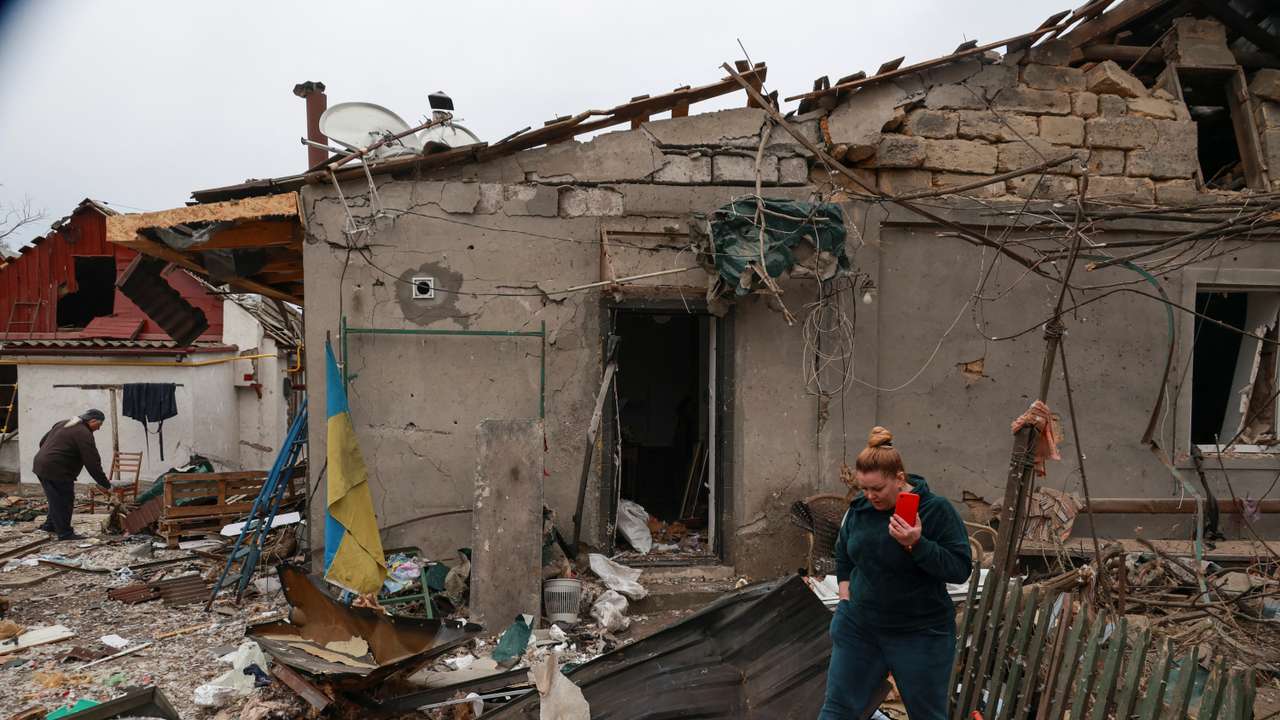 Aftermath of a Russian drone strike in Odesa
