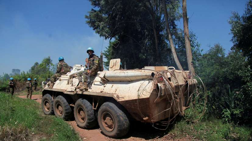 FILE PHOTO: FILE PHOTO: UN peacekeepers guard Congo harvests as mission's future uncertain in Ituri