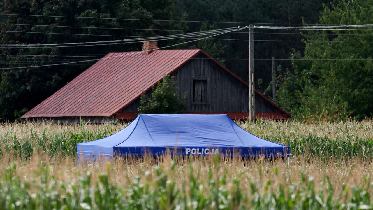 An unidentified object fell and exploded in a cornfield overnight in eastern Poland