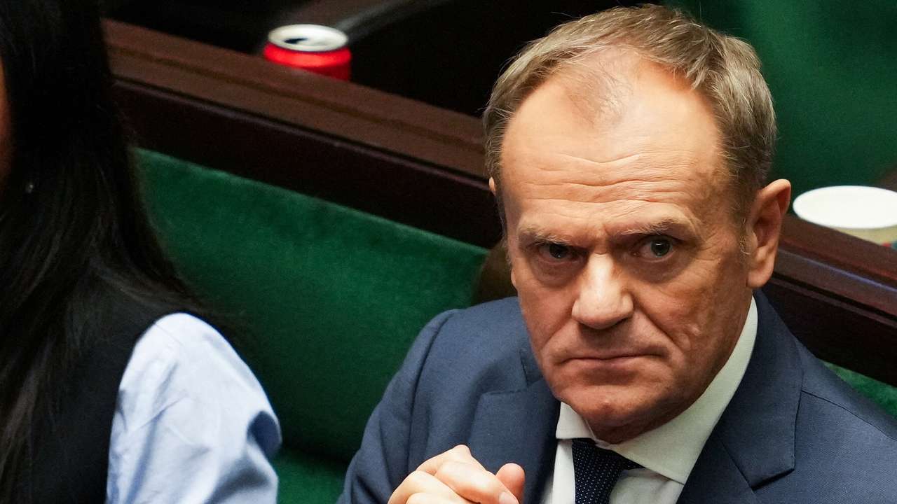 Newly appointed Polish Prime Minister Donald Tusk attends a parliament session, in Warsaw