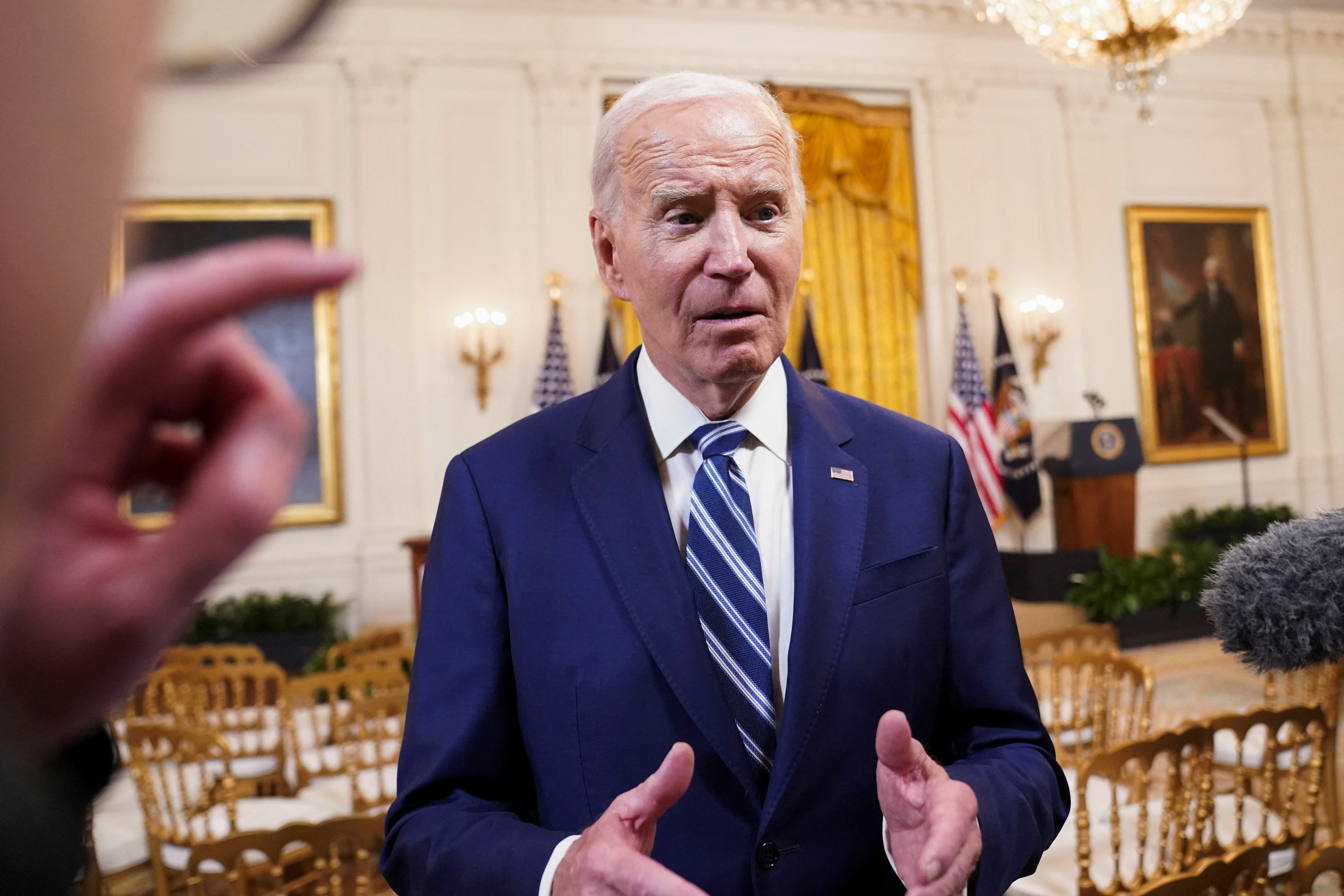 U.S. President Biden participates in a bill signing ceremony for the "Social Security Fairness Act", in Washington