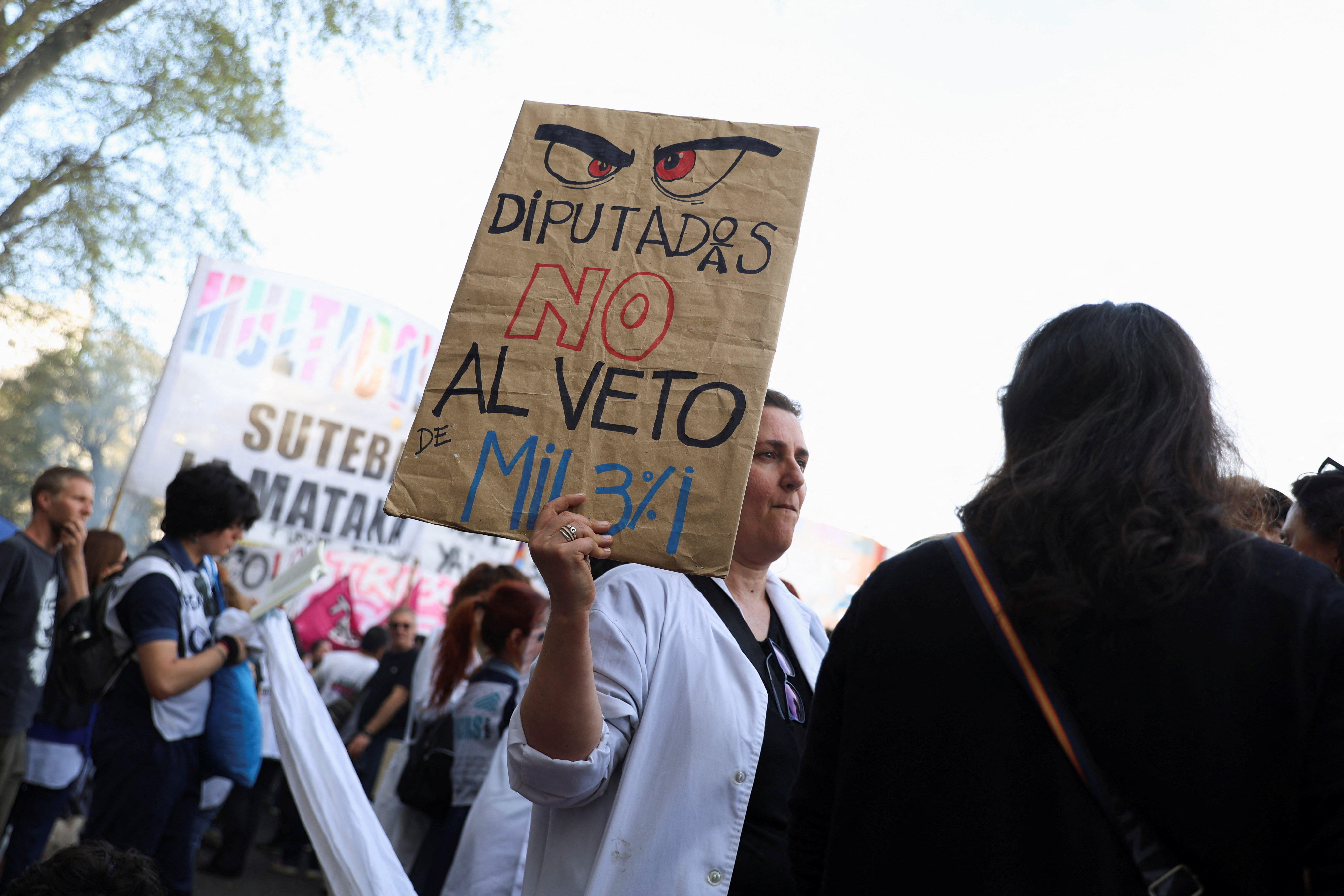 March to defend public universities, after Argentina's President Milei vetoed laws to boost funding, in Buenos Aires