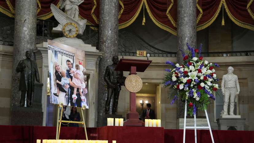 Vigil for conservative activist Charlie Kirk in Statuary Hall of the U.S. Capitol in Washington