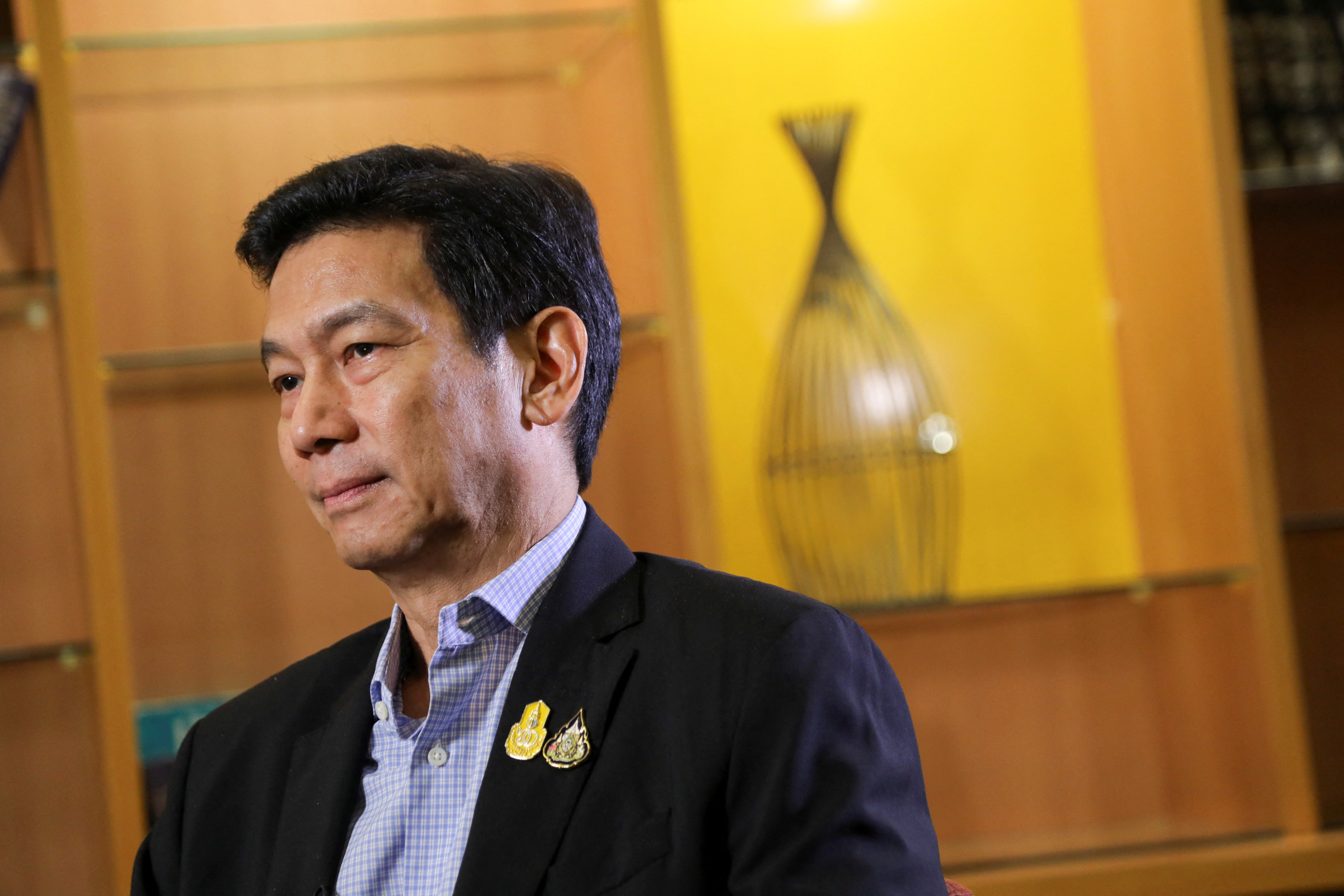 Thai Foreign Minister Parnpree Bahiddha-Nukara speaks with Reuters during an interview in Tel Aviv